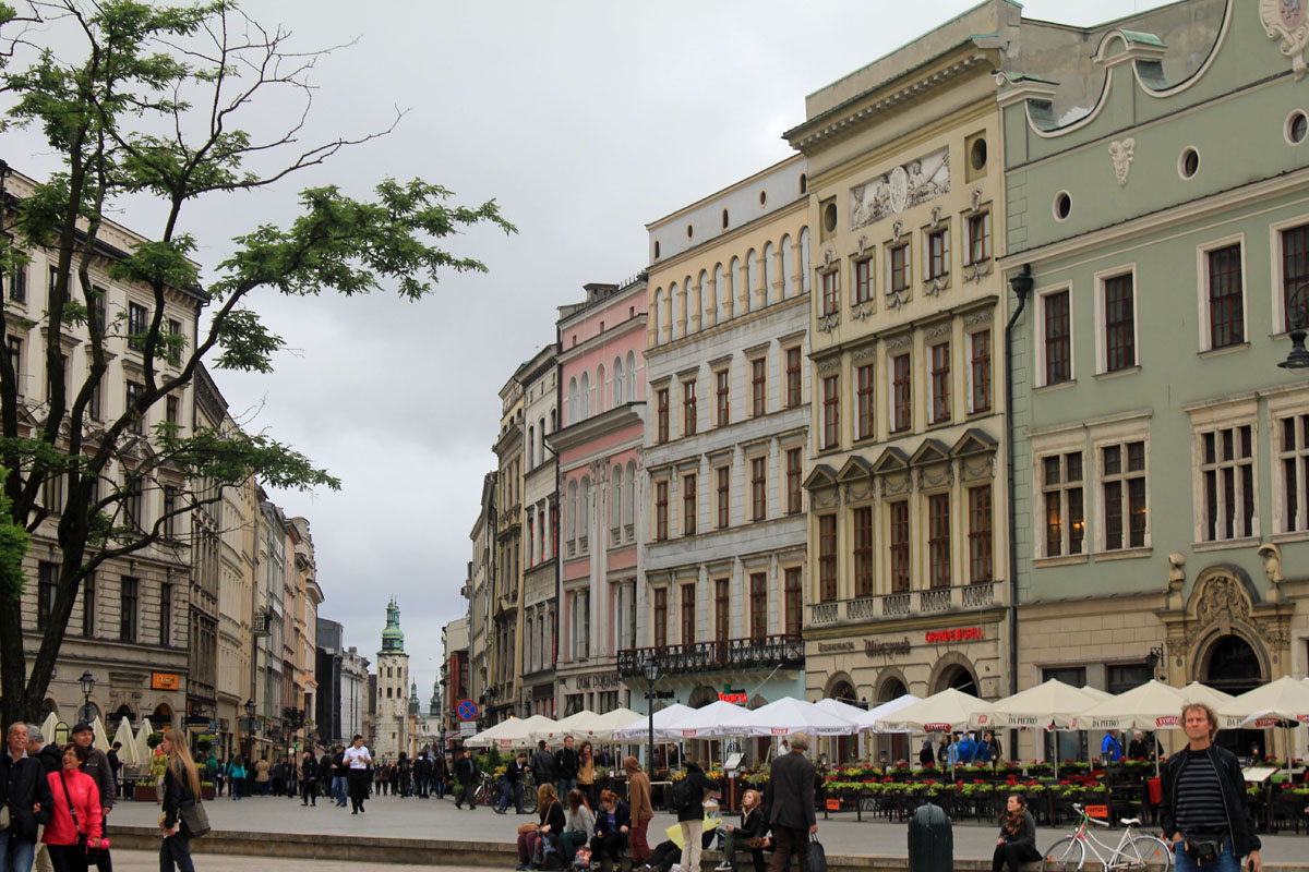 Cracovie, Rynek, façade