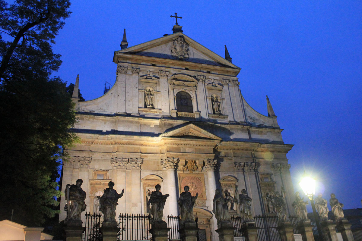 Cracovie, église Saint-Pierre-et-Saint-Paul, nuit