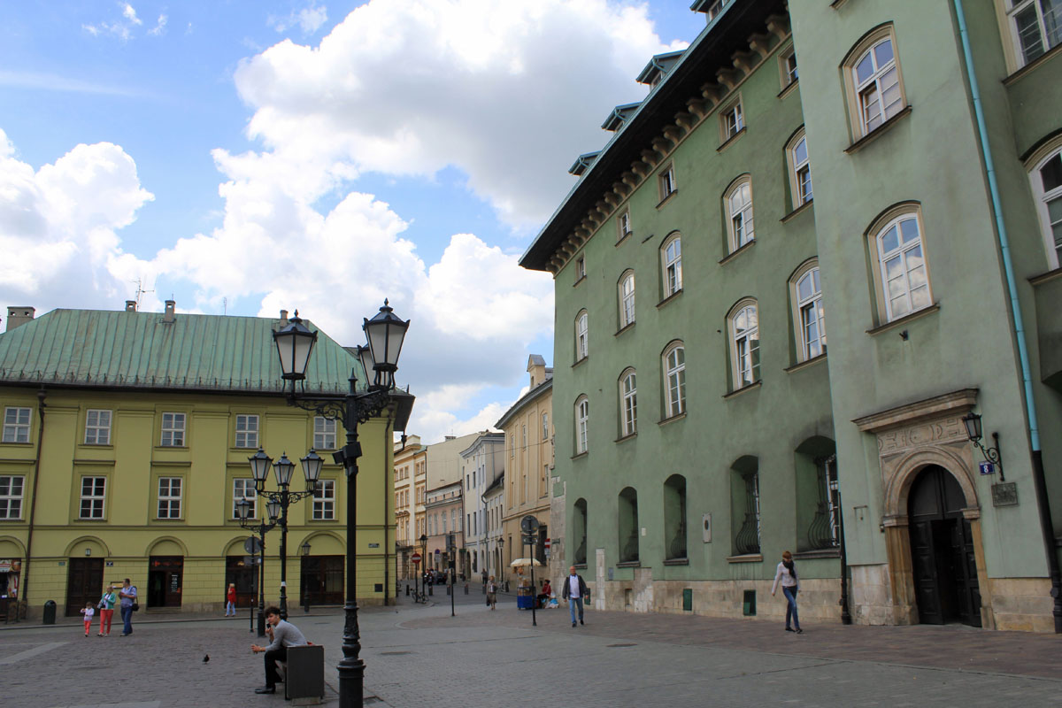 Cracovie, place du Petit Marché, façade