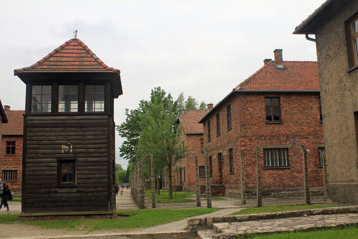 Auschwitz, blocs, mirador