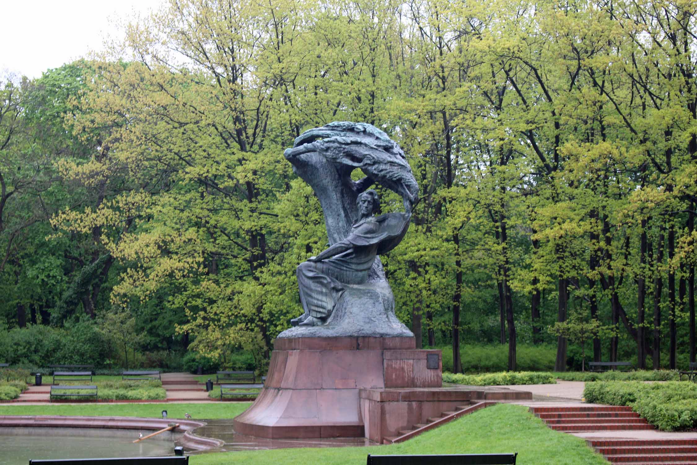 Varsovie, parc Lazienki monument Frédéric Chopin