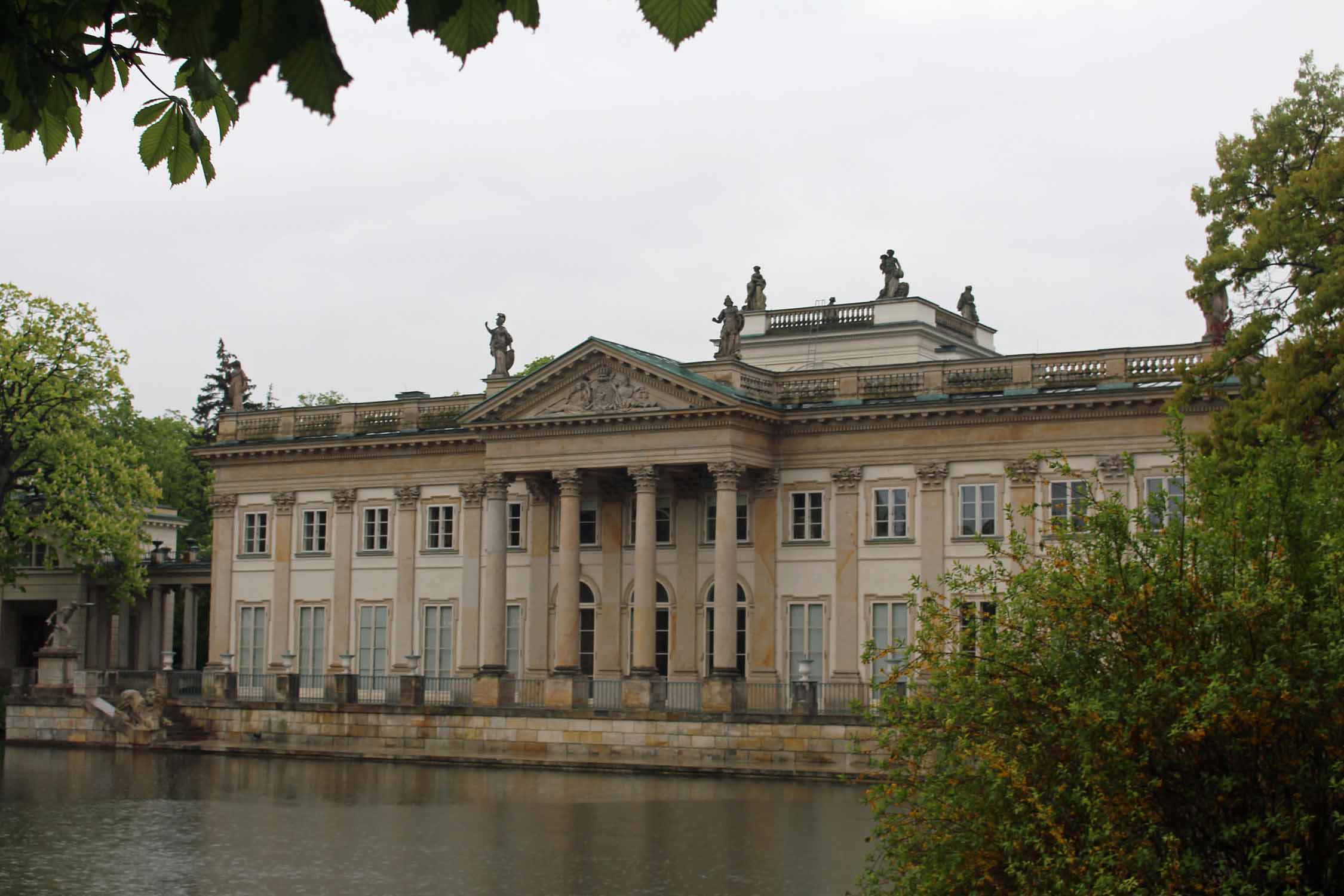 Varsovie, parc Lazienki, palais sur l'Isle