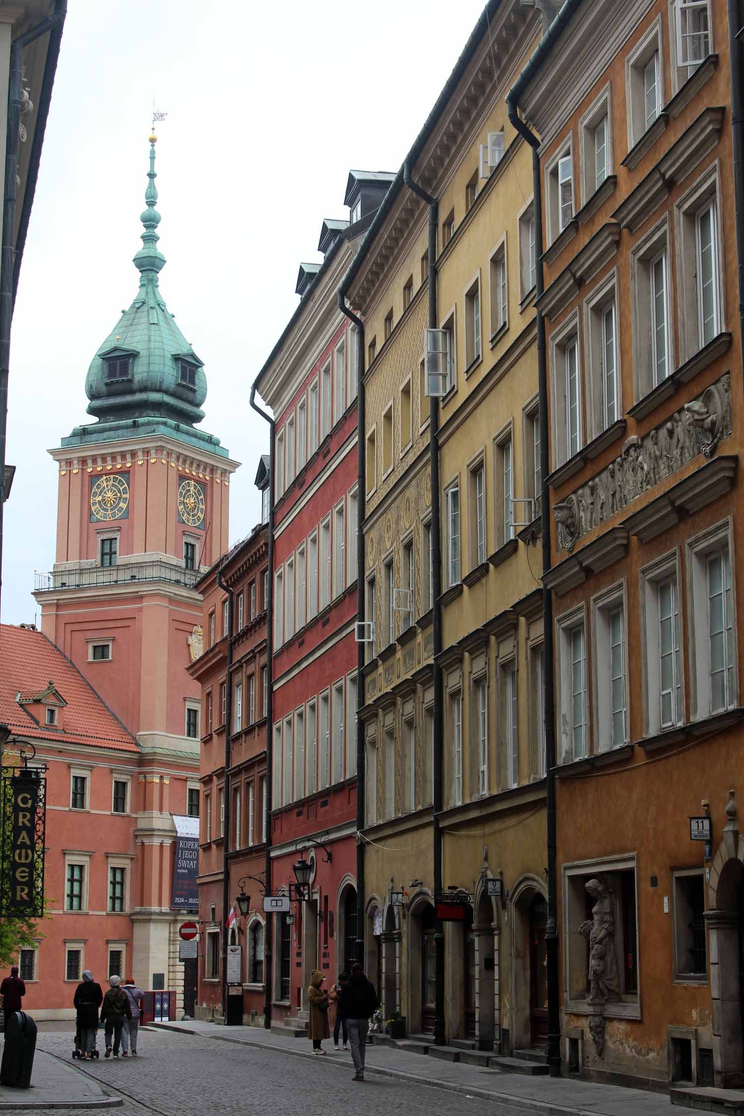 Varsovie, rue Swietojanska, château royal