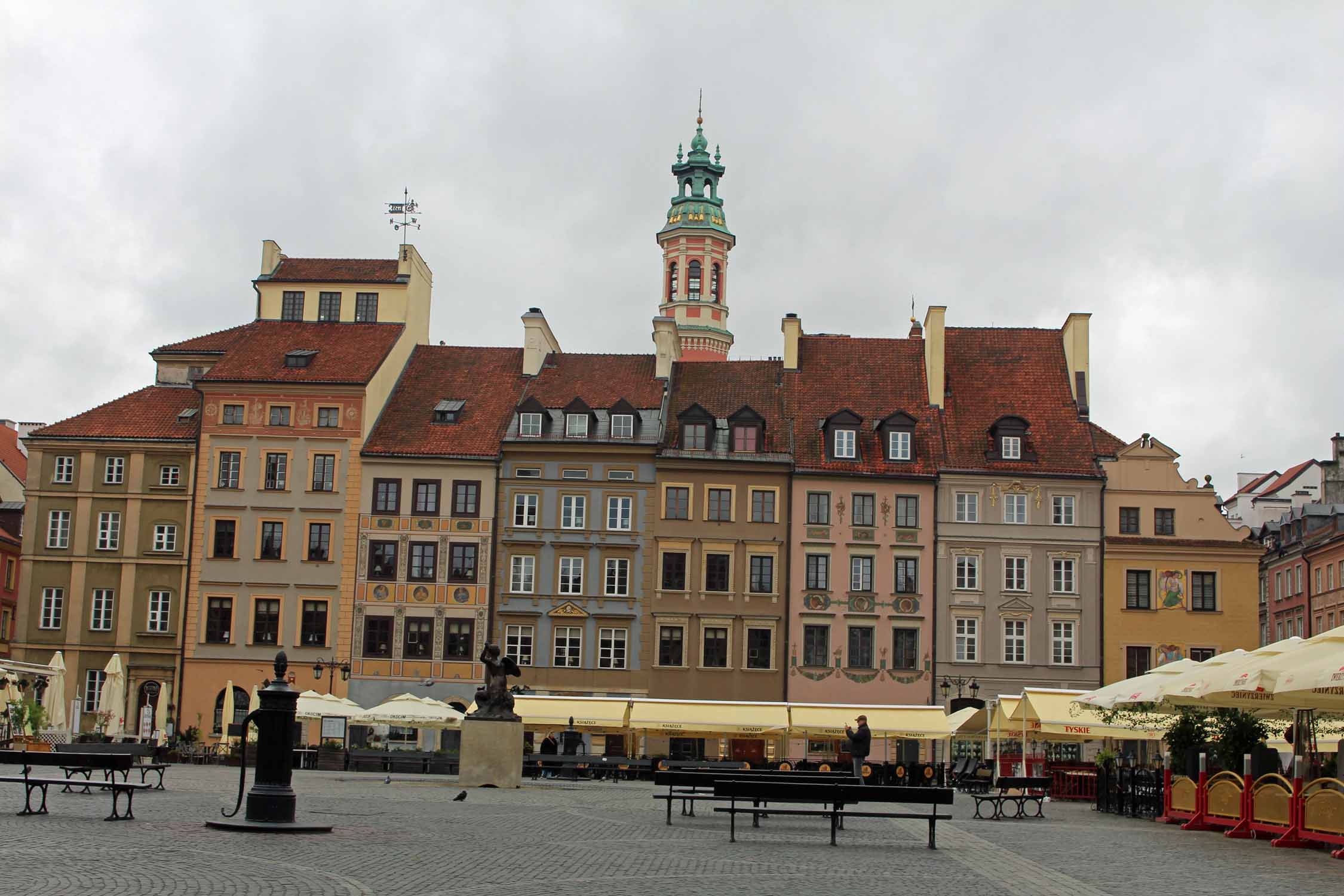 Varsovie, place du Marché, panorama