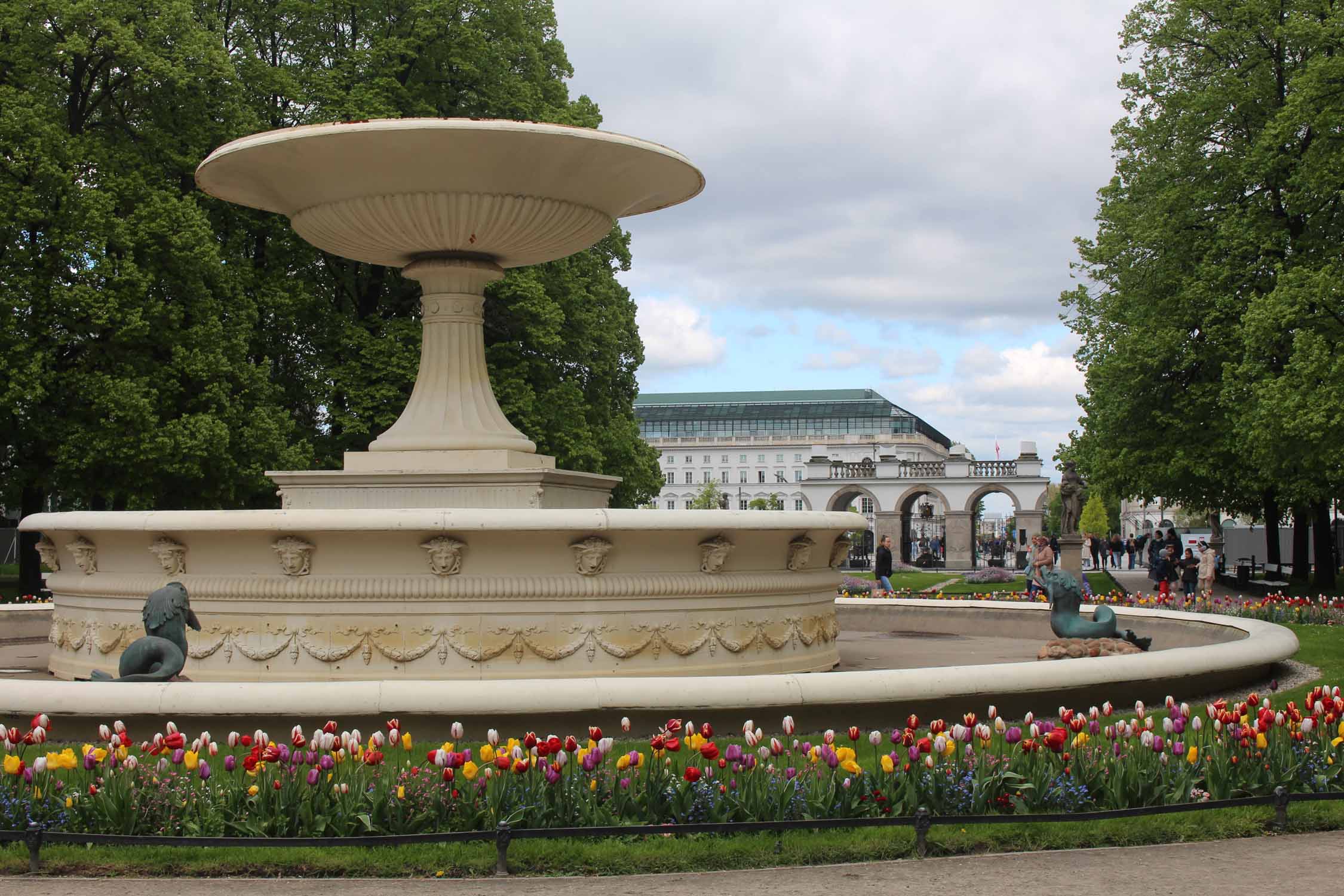 Varsovie, jardin de Saxe, fontaine Wielka
