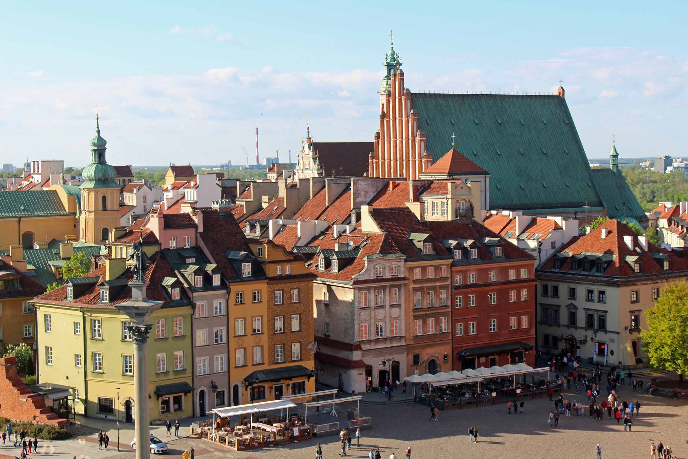 Vieille ville, panorama, Varsovie