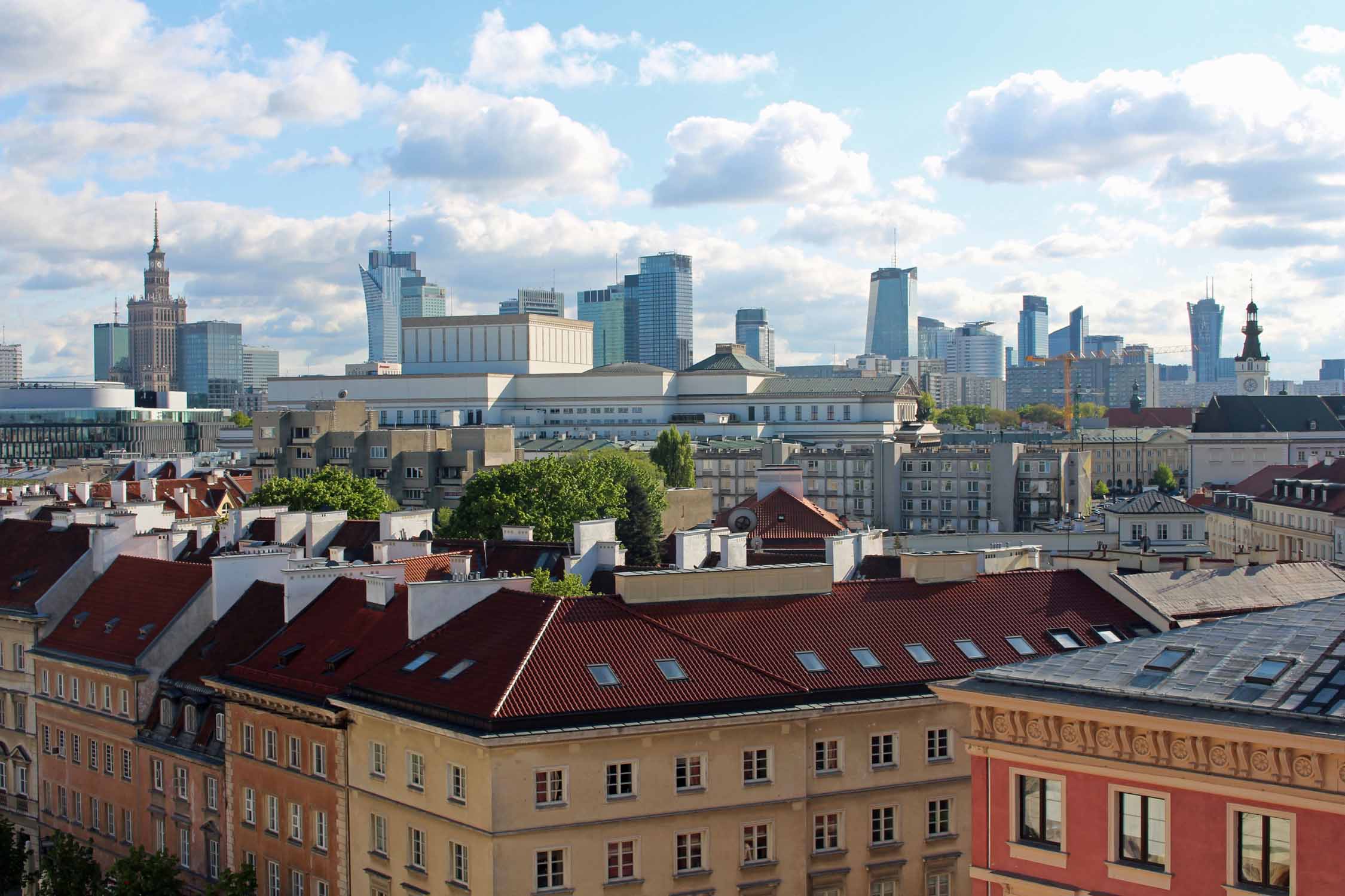 Ville moderne, panorama, Varsovie
