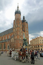 Cracovie, &eacute;glise Notre-Dame, carrosse