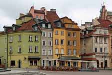 Varsovie, place Zamkovy, fa&ccedil;ades color&eacute;es