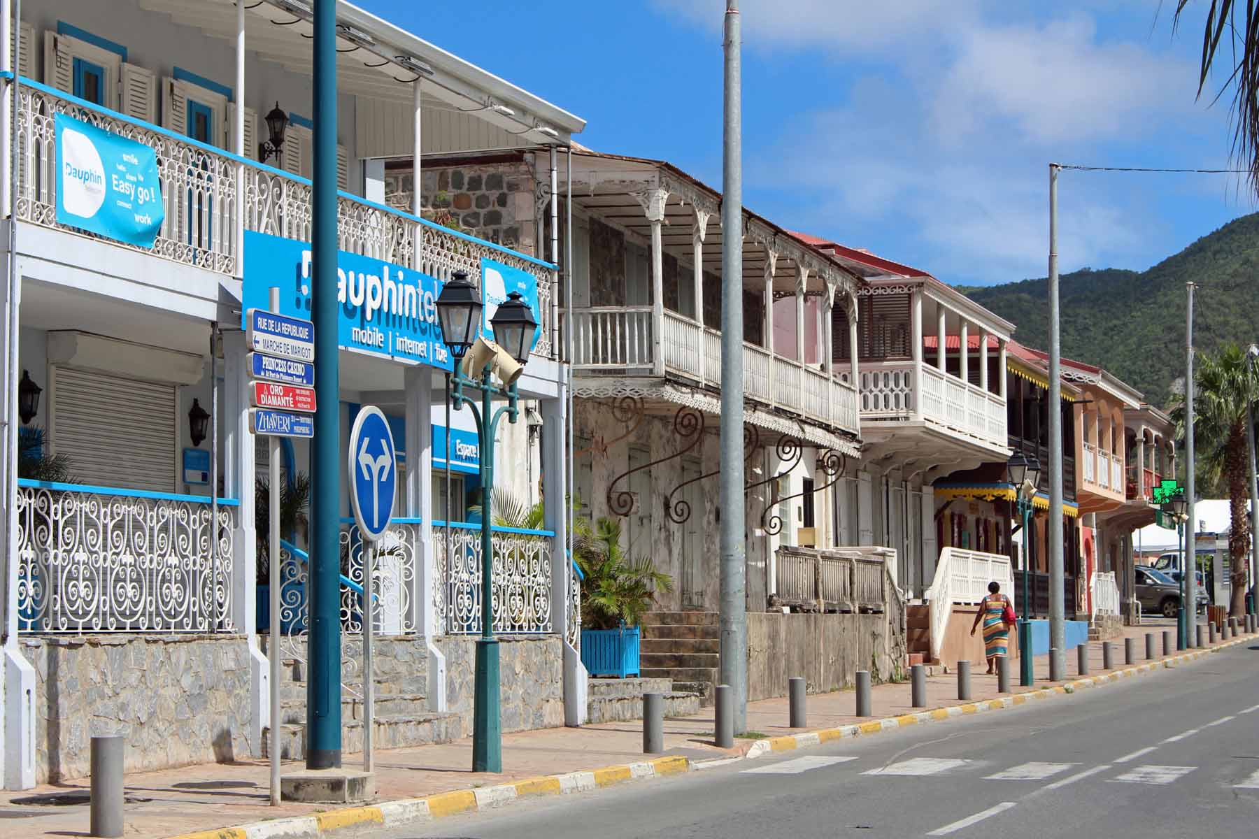 Ile de Saint-Martin, Marigot, maisons typiques