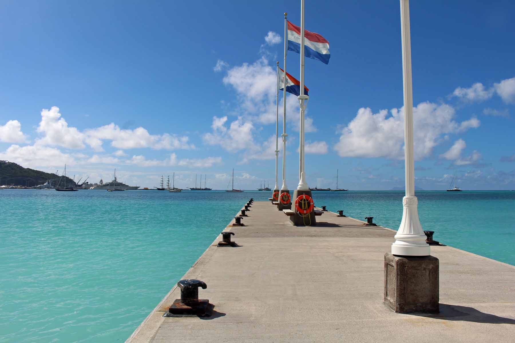 Ile de Saint-Martin, Philipsburg, Great Bay, ponton