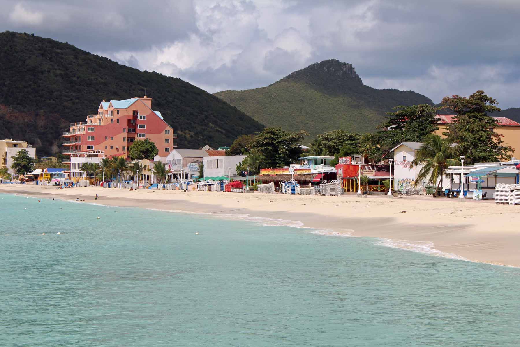 Ile de Saint-Martin, plage de Philipsburg