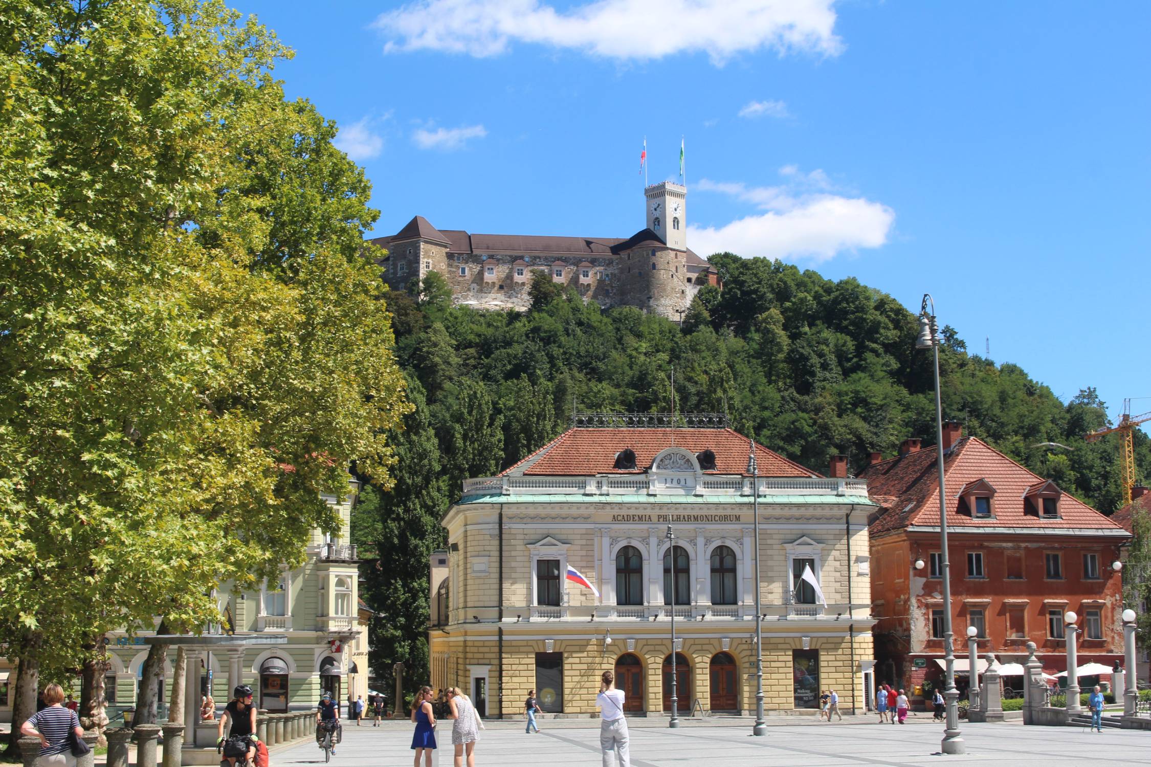 Ljubljana, château Place du Congrès