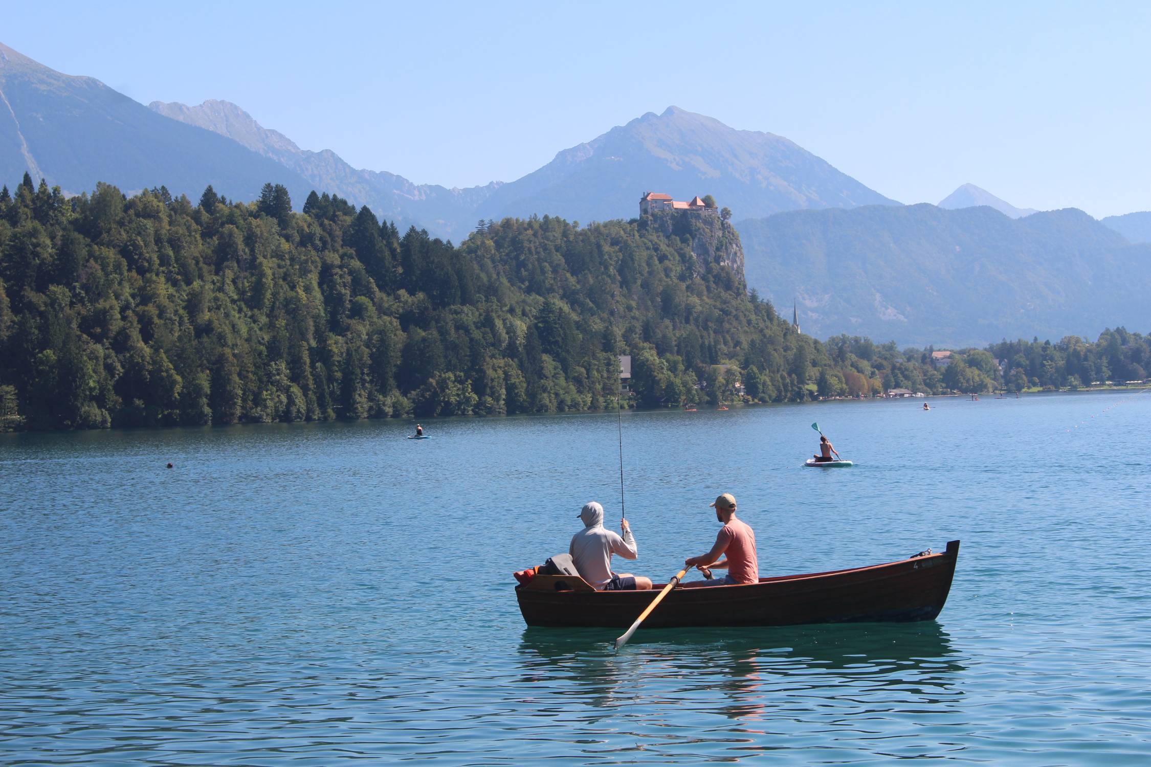 Lac de Bled, pêcheurs
