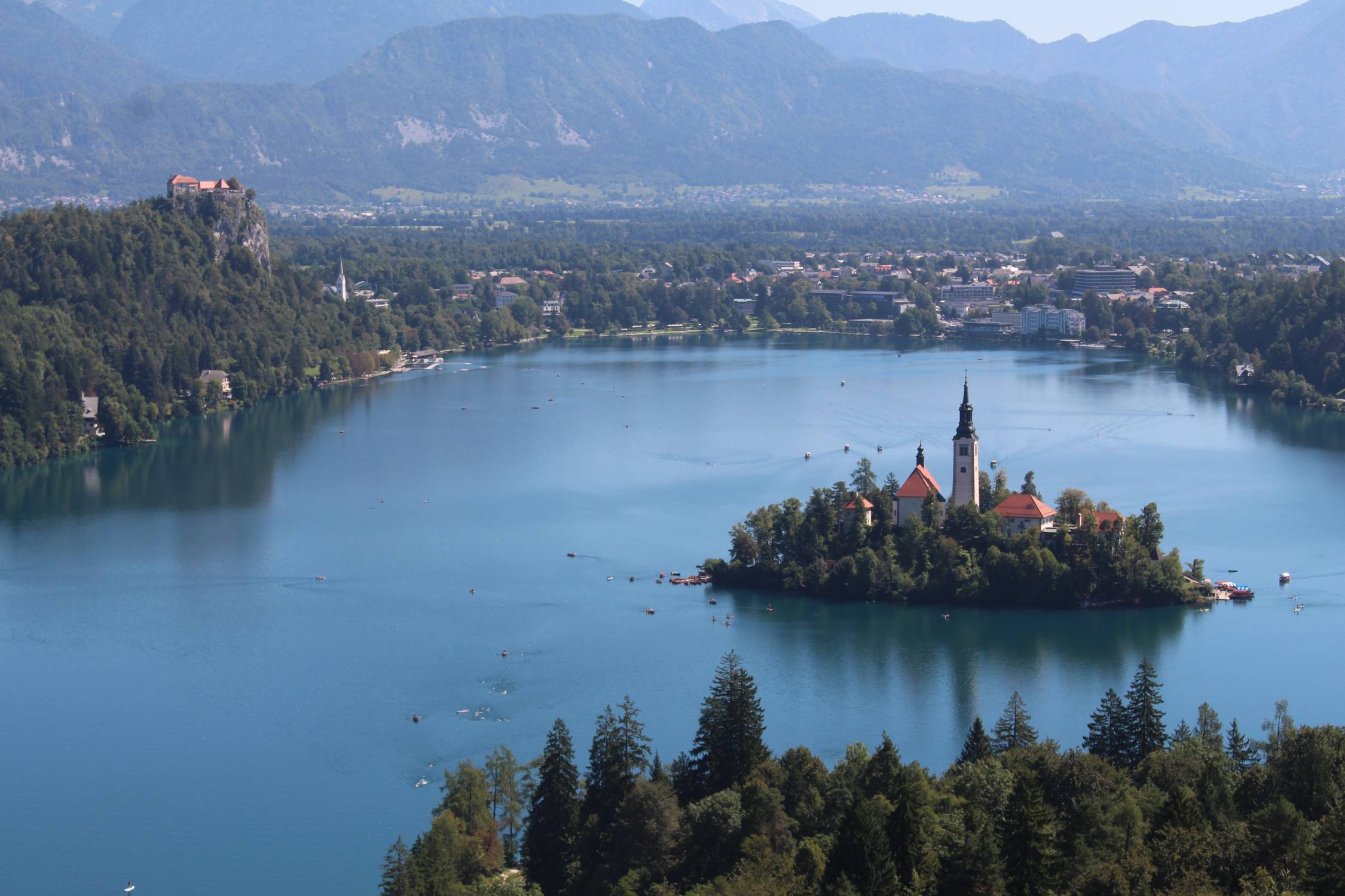 Lac de Bled, église, panorama