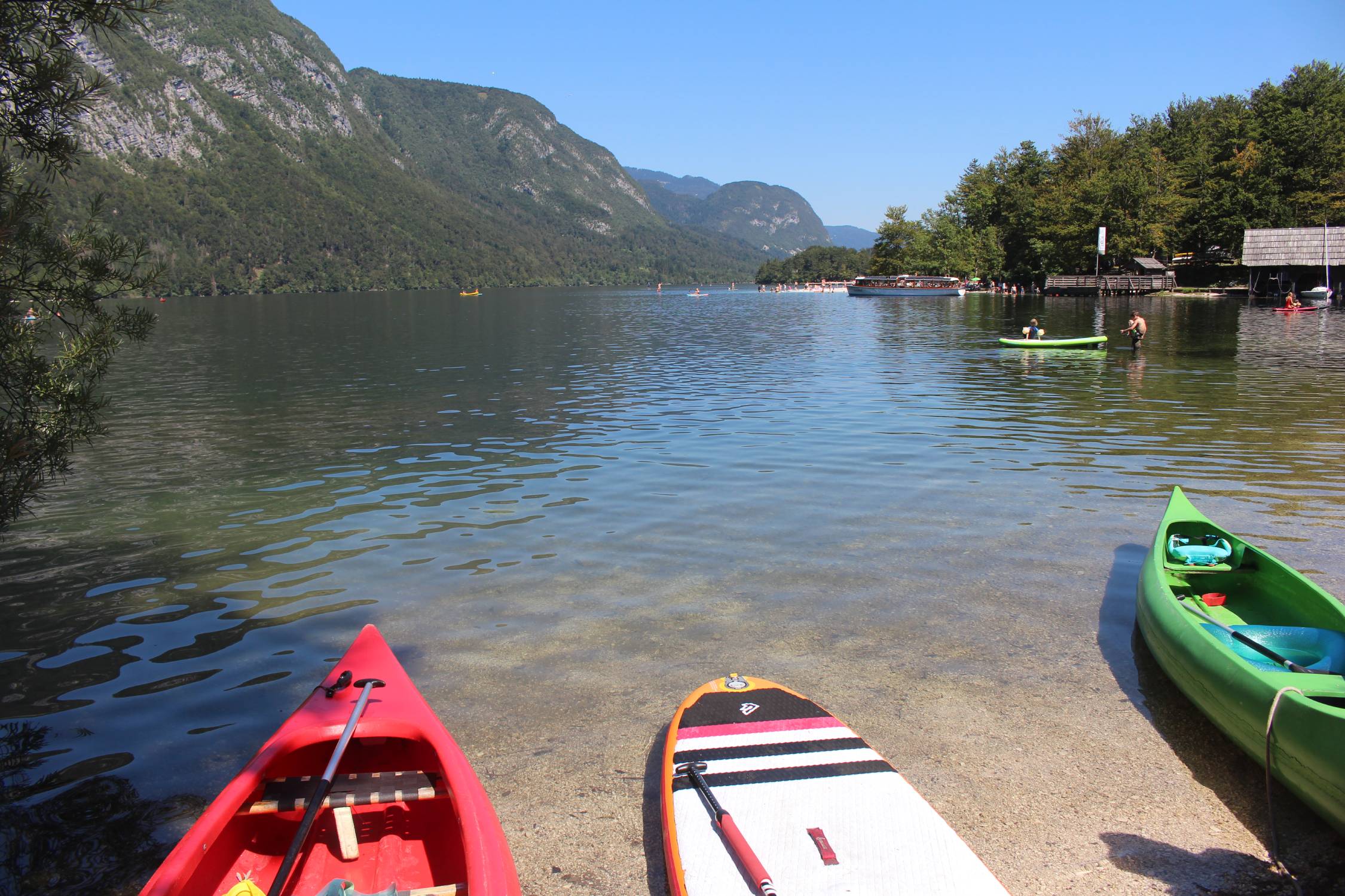 Lac de Bohinj, barques