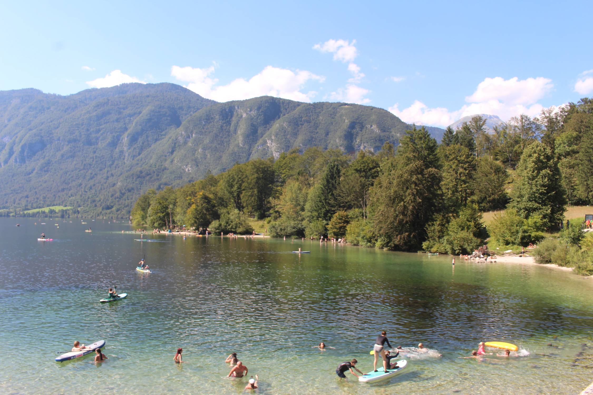 Lac de Bohinj, plage