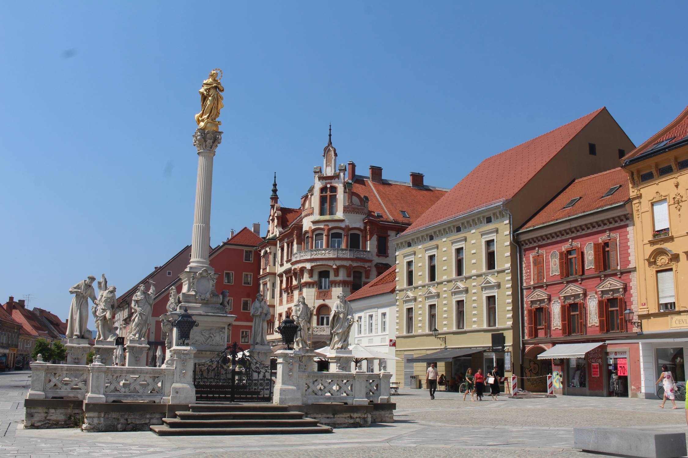 Maribor, place Glavni, fontaine