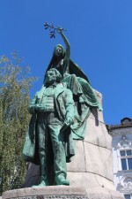 Ljubljana, monument Pre&scaron;eren