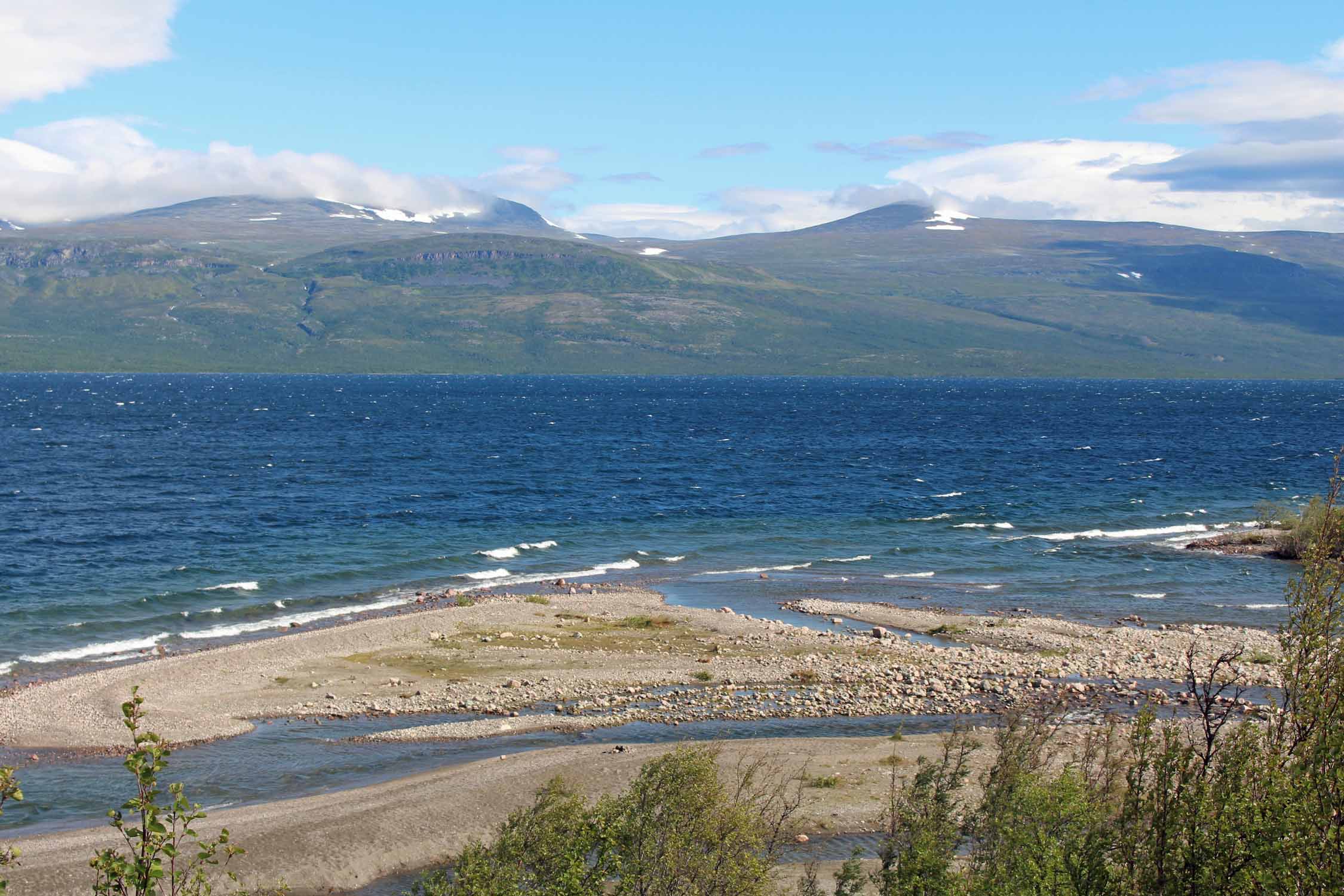 Laponie, Suède, lac Torniojarvi, paysage