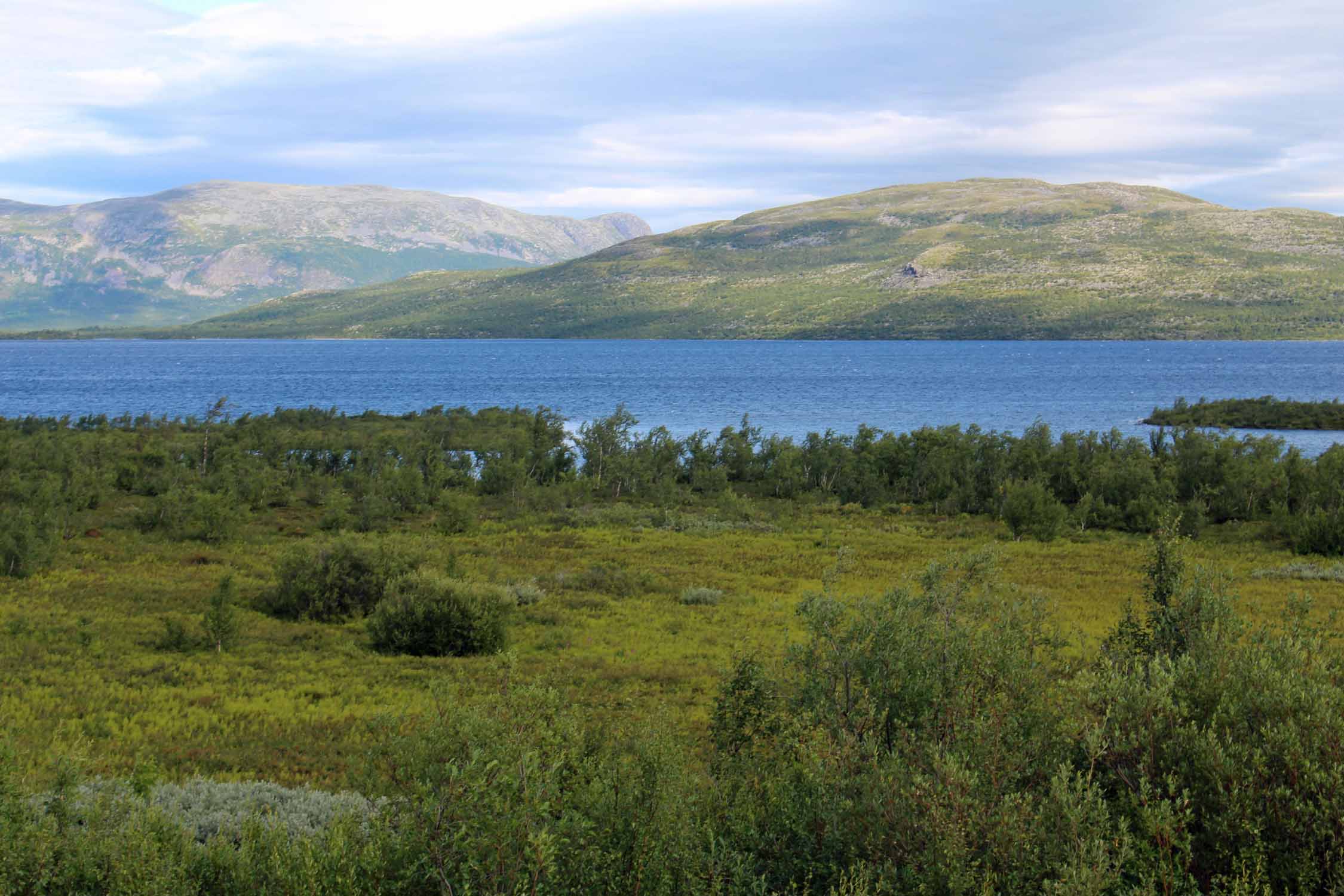 Laponie, Suède, lac Torniojarvi, toundra