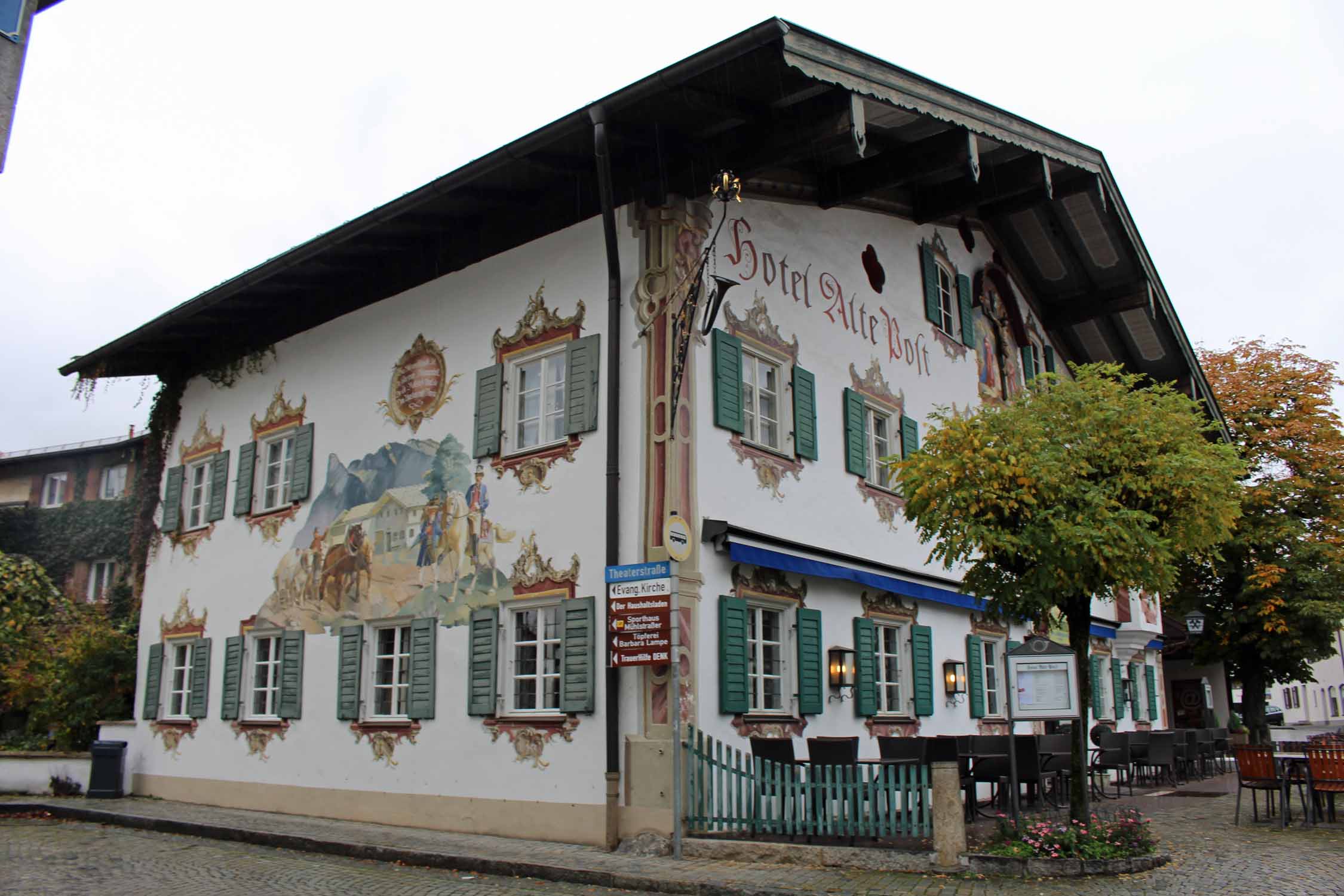 Une maison peinte à Oberammergau, Bavière