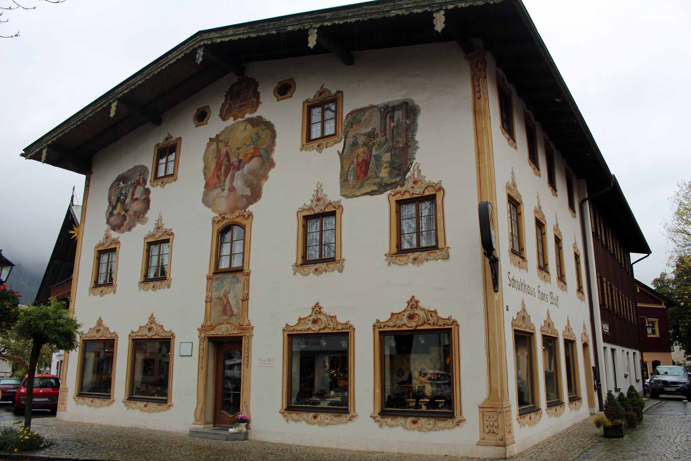 Une maison aux façades peintes à Oberammergau