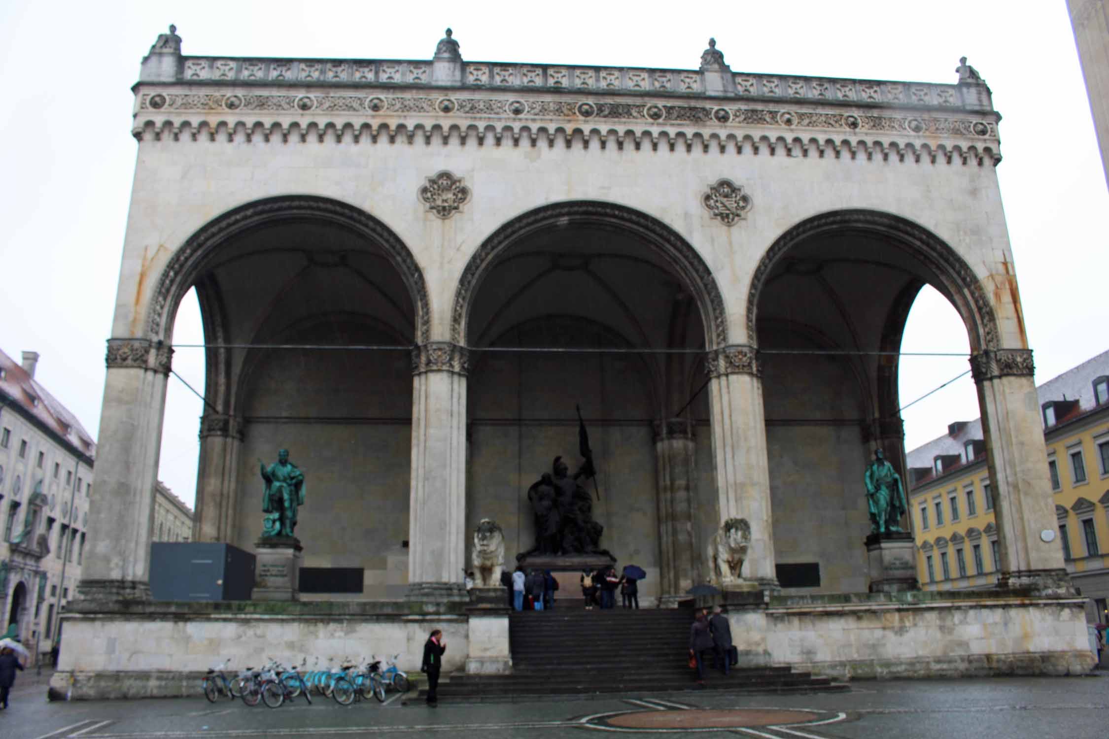 La place de l'Odéon (Odeonsplatz) de Munich