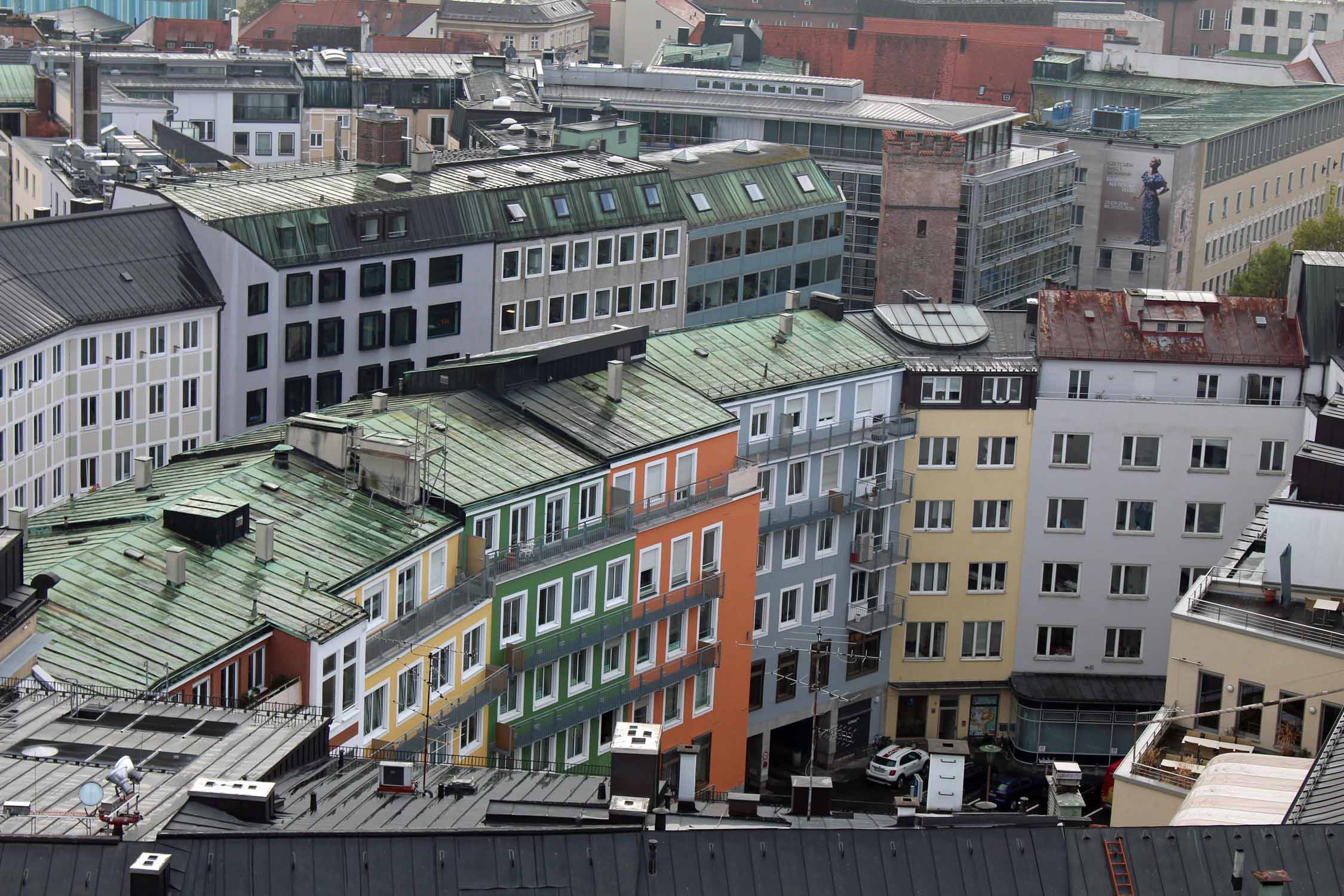 Des bâtiments colorés à Munich