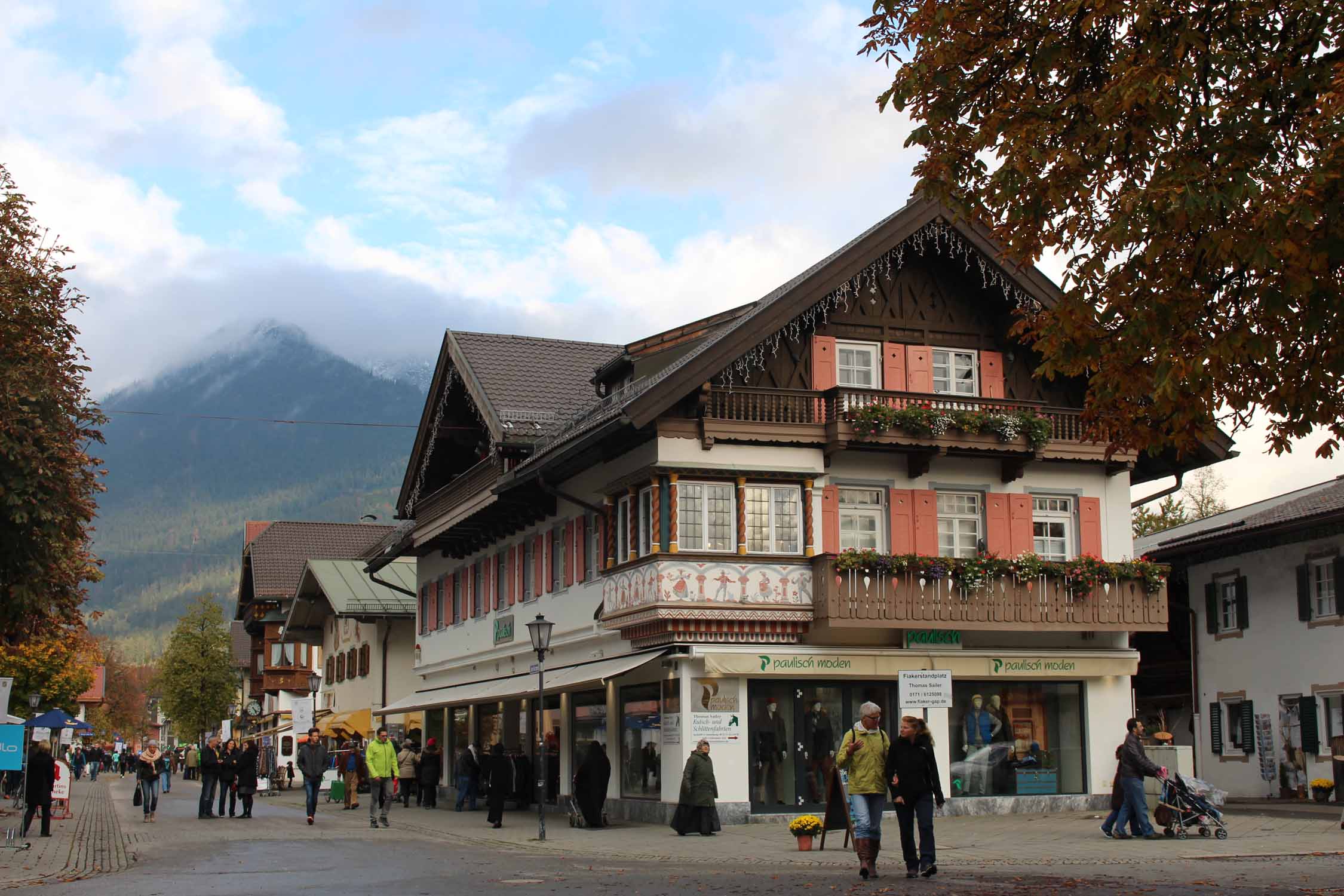 Le centre-ville de Garmisch-Partenkirchen