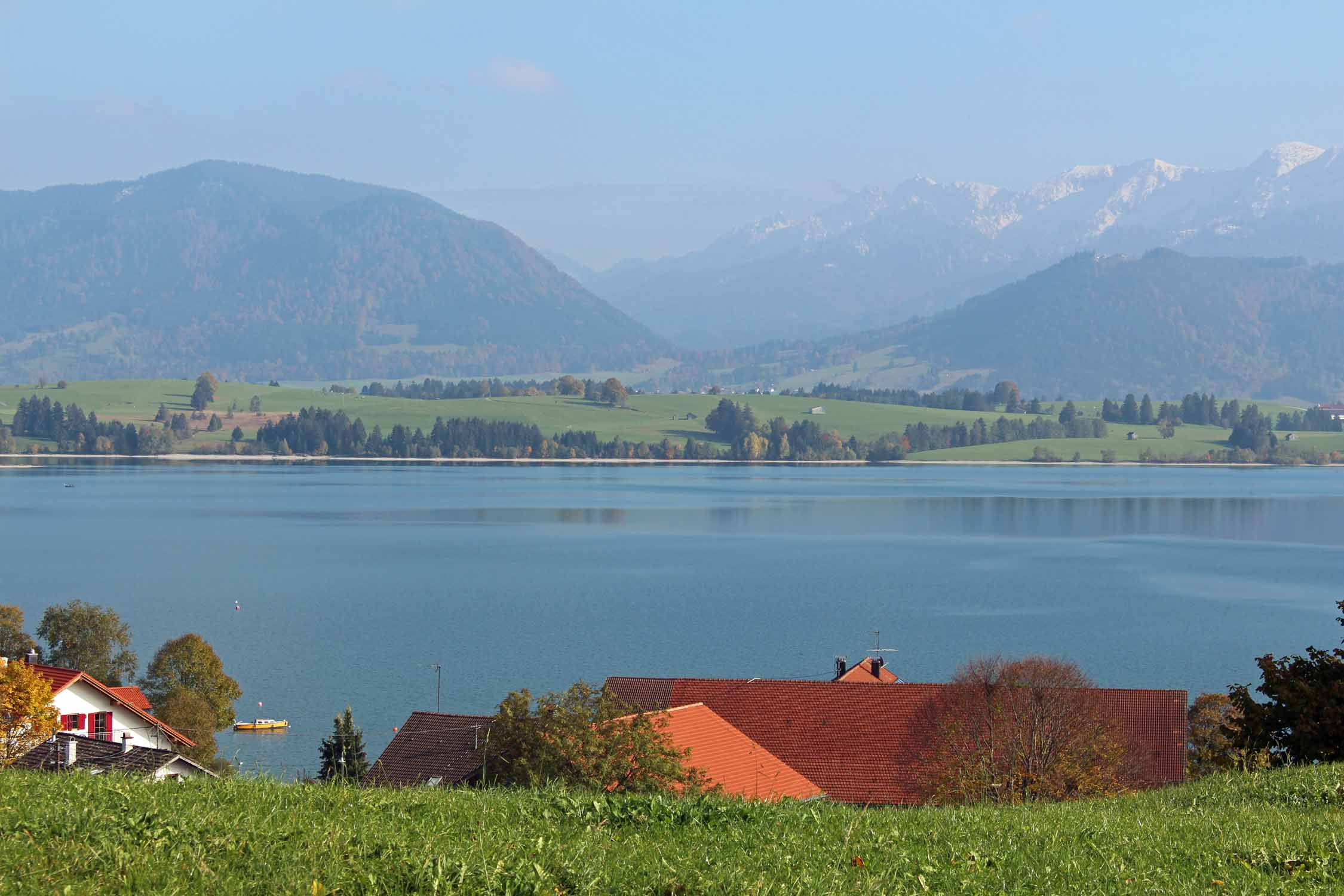 Le lac de Forggensee en Bavière