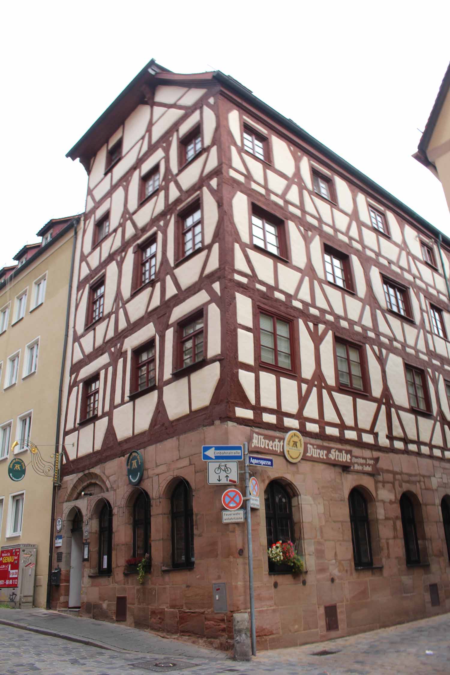 Nuremberg, rue Agnesgasse, maison à colombage