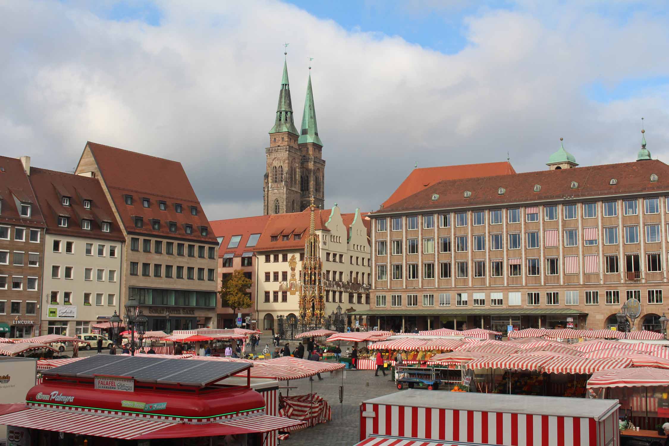 Nuremberg, Hauptmarkt, place du Marché