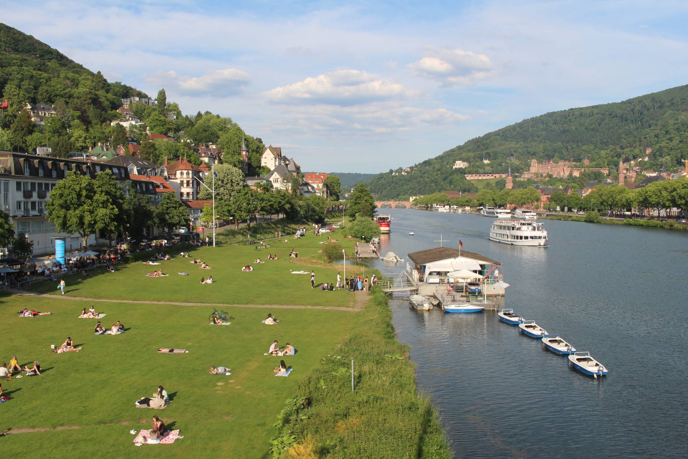 Heidelberg, Neckar, plage