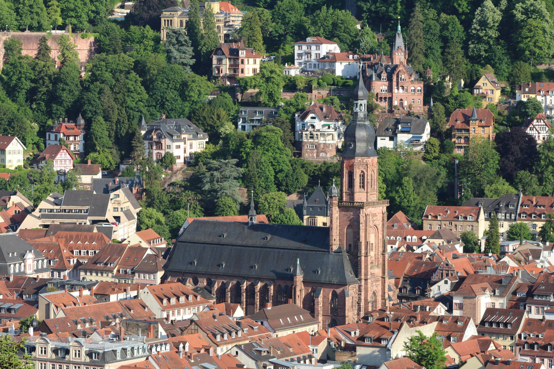Heidelberg, &eacute;glise du Saint-Esprit, panorama