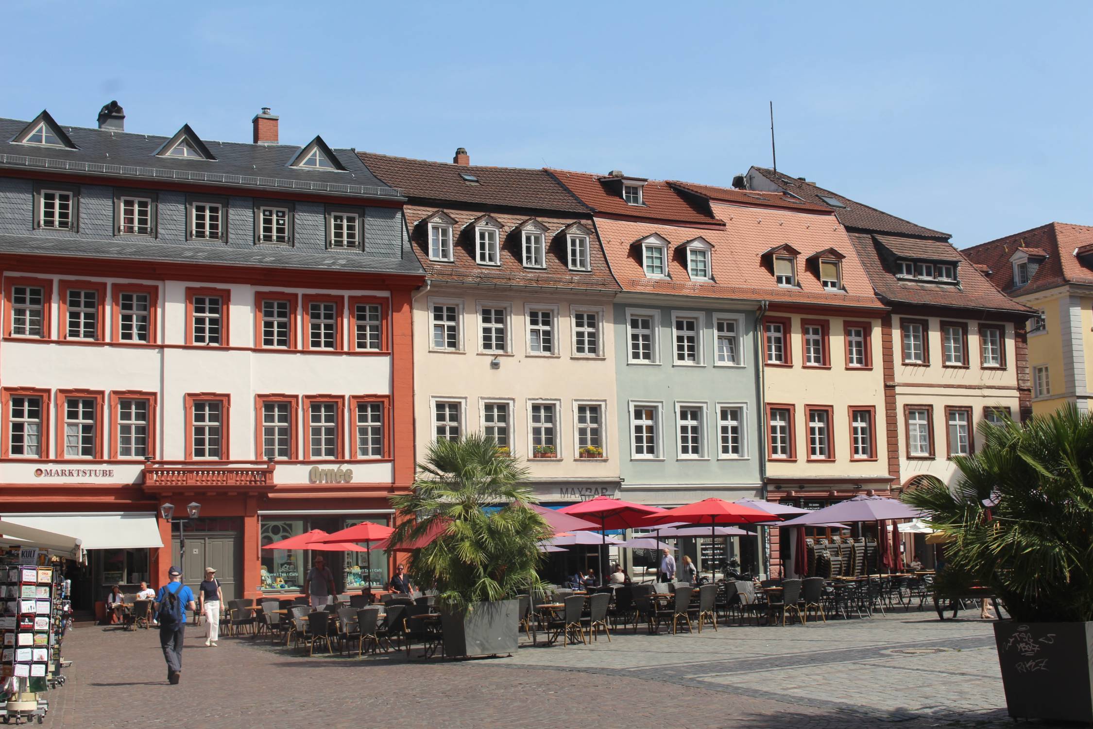 Heidelberg, place du march&eacute;, fa&ccedil;ades