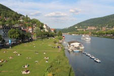 Plage du Neckar &agrave; Heidelberg