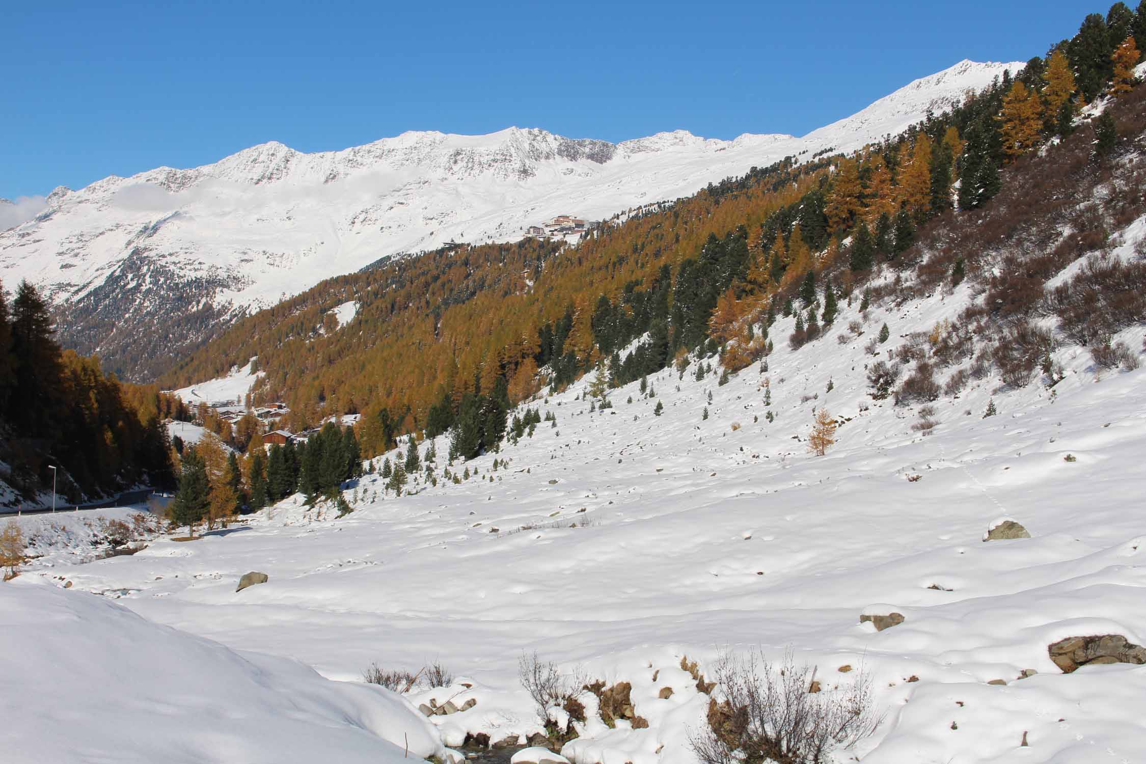 La vallée d'Otztal sous la neige