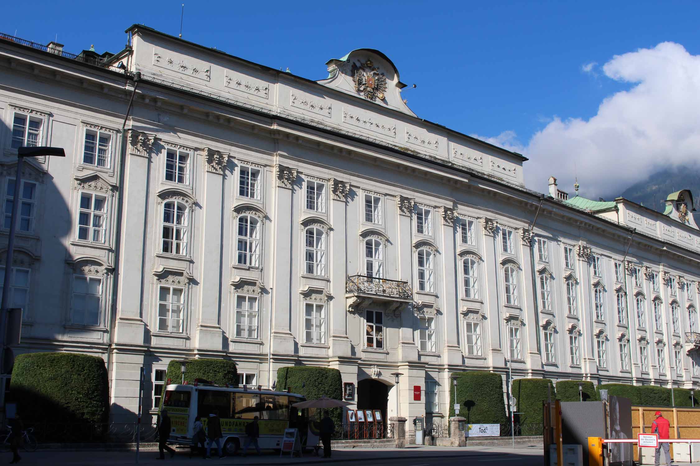 Innsbruck, façade et bâtiment de Hofburg