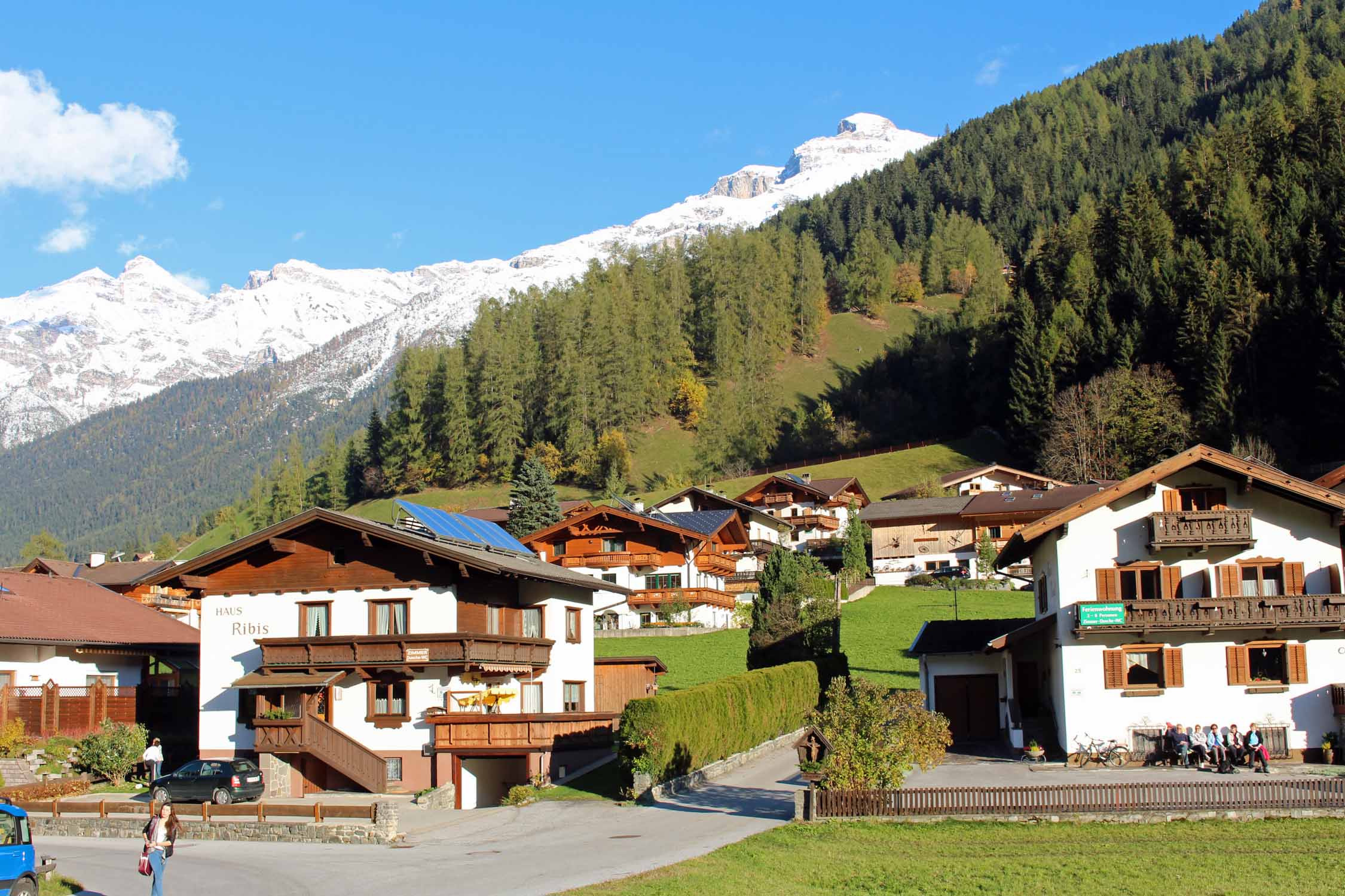 Le village de Kampl dans la vallée de Stubaital