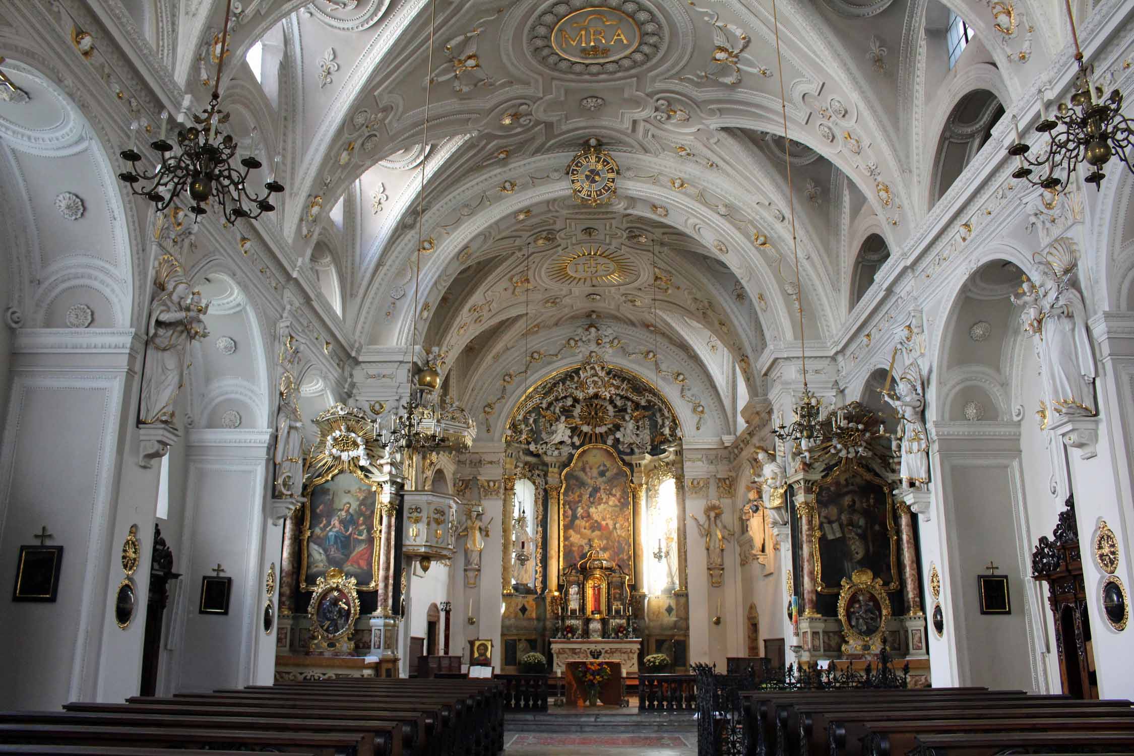Hall en Tyrol, église des jésuites, intérieur