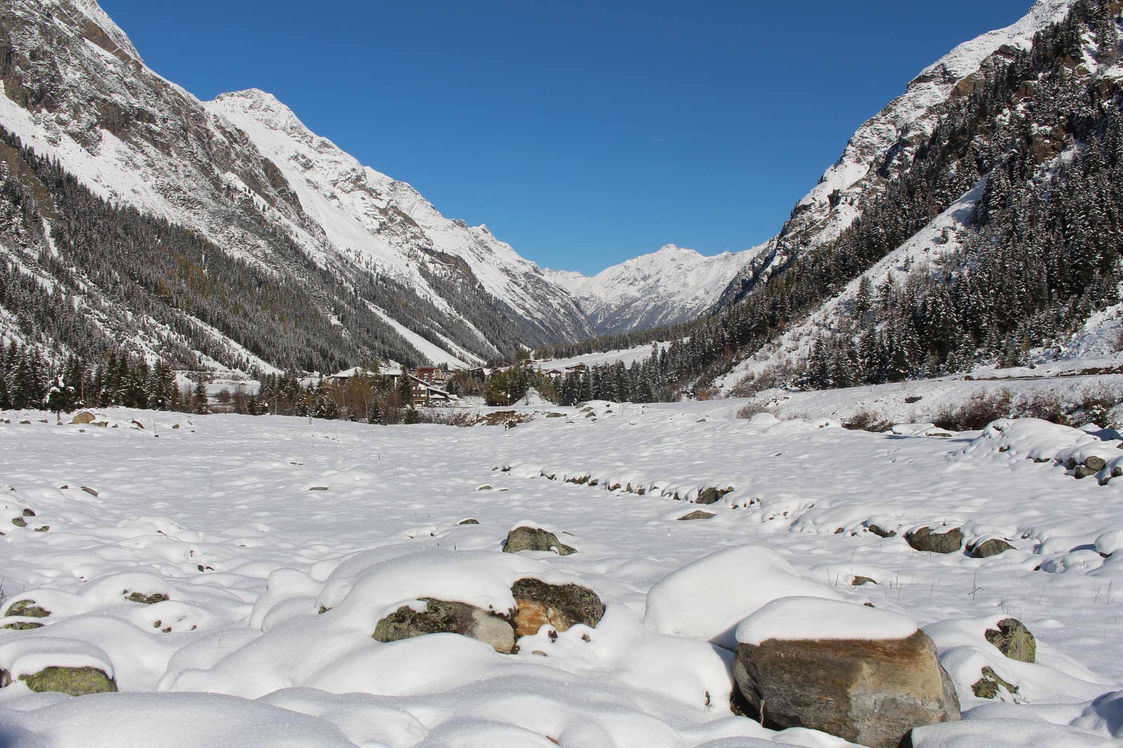 Tyrol autrichien, paysage de neige