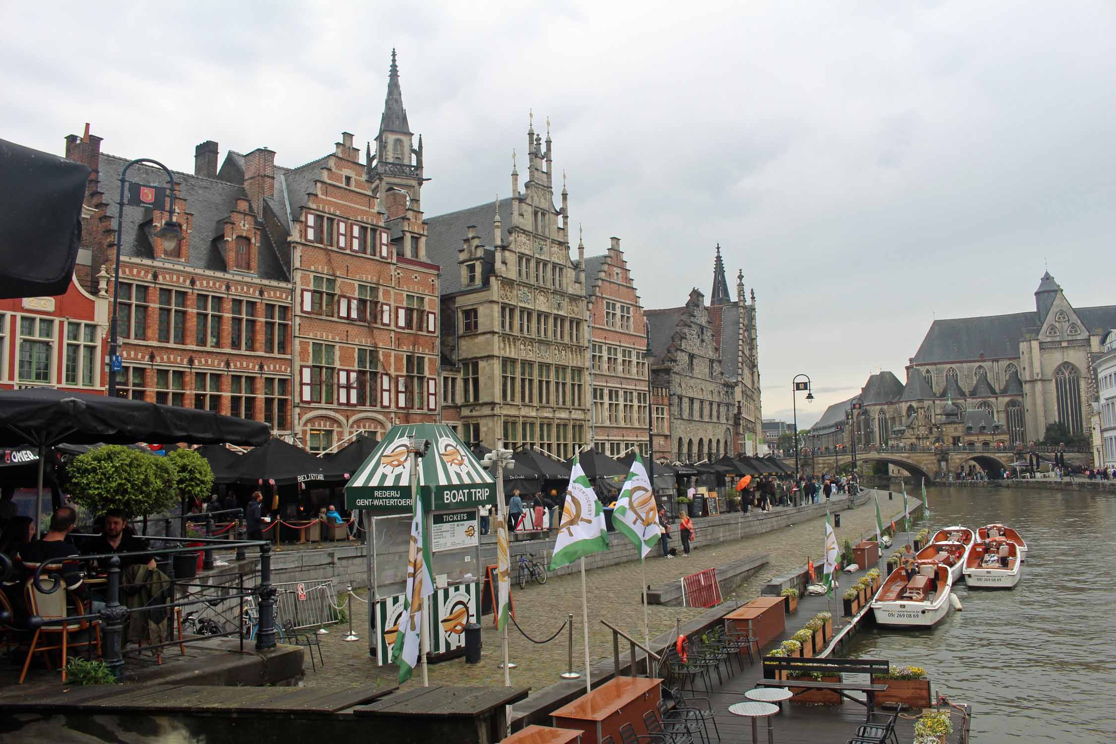 Gand, quai la Lys, bateaux