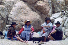 Boliviens au rio Yura
