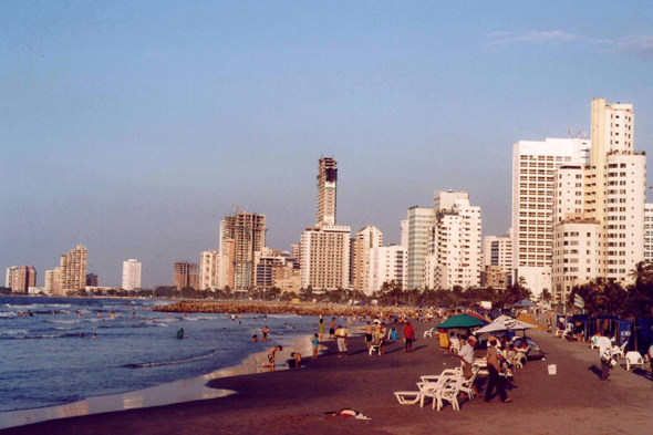 Carthagène, plage de Bocagrande