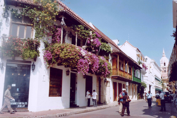 Carthagène, balcon, Colombie