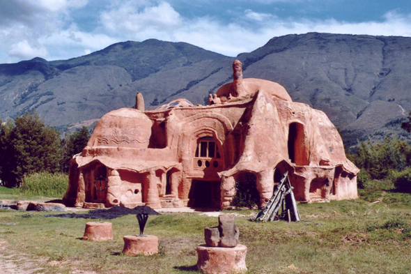 Villa de Leyva, maison en terre cuite