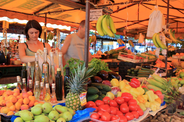 Croatie, Trogir, marché