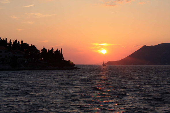 Korcula, coucher de soleil