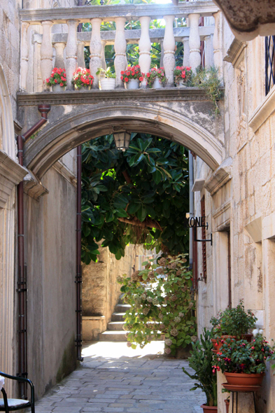 Ville de Korcula, ruelle